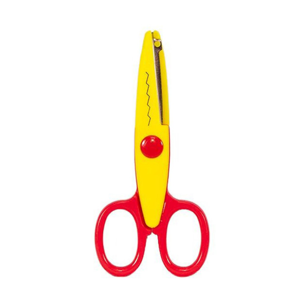 Ножиці дитячі 80685(Red-Yellow) з фігурним лезом (80685(Red-Yellow))