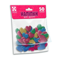 Дитячий набір м'яких наліпок "Серце" VT4206-53, 50 наліпок (VT4206-53)
