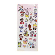 Дитячий набір наліпок "Лабубу" YG0328(Pink) мікс, 10х22 см (YG0328(Pink))
