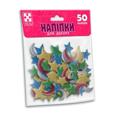 Детский набор мягких наклеек "Звезда и луна" VT4206-55, 50 наклеек(VT4206-55)