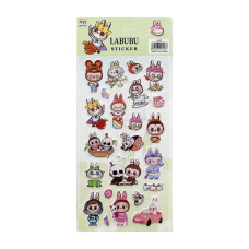 Дитячий набір наліпок "Лабубу" YG0328(Green) мікс, 10х22 см (YG0328(Green))