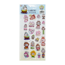 Дитячий набір наліпок "Лабубу" YG0328(Blue) мікс, 10х22 см (YG0328(Blue))