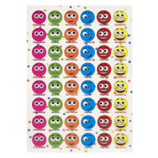 Оцінююча наклейка Смайли KT23082502, 1 лист, 48 наклейок (KT23082502)