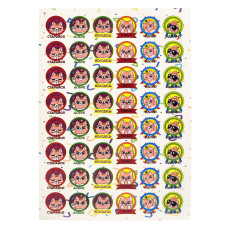 Оцінююча наклейка Котики KT23082504, 1 лист, 48 наклейок (KT23082504)