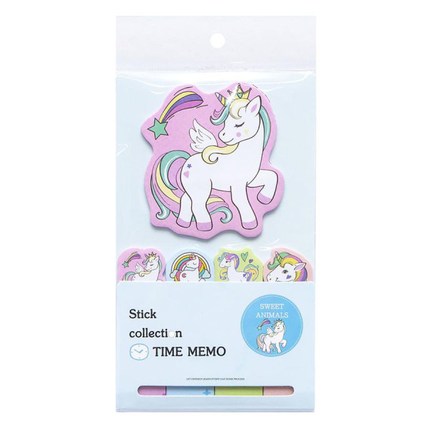 Набір паперових стікерів Єдиноріг N7-001-2 для нотаток (N7-001-2)