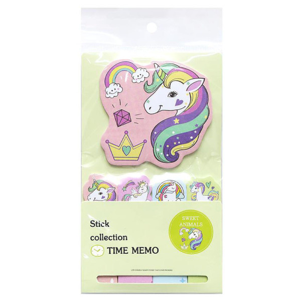 Набір паперових стікерів Єдиноріг N7-001-3 для нотаток (N7-001-3)