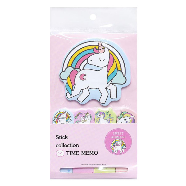 Набір паперових стікерів Єдиноріг N7-001-4 для нотаток (N7-001-4)