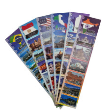 Набір закладок для книг ЗК-01, 6 шт Мандруємо світом (ЗК-01-03)