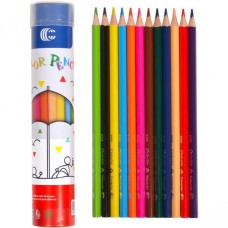 Детские карандаши для рисования "С" 9801-12, 12 цветов в тубусе