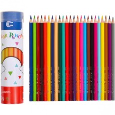 Дитячі олівці для малювання "С" 9801-24, 24 кольори в тубусі