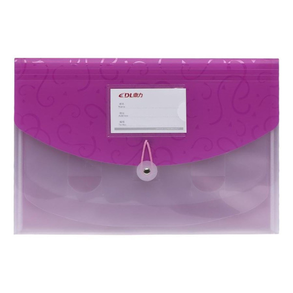Папка на резинці А4 DL5226 4 відділення Рожевий (DL5226(Pink))
