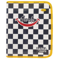 Папка для зошитів на блискавці "Smile Black and White" АП-1001-11 (АП-1001-11)