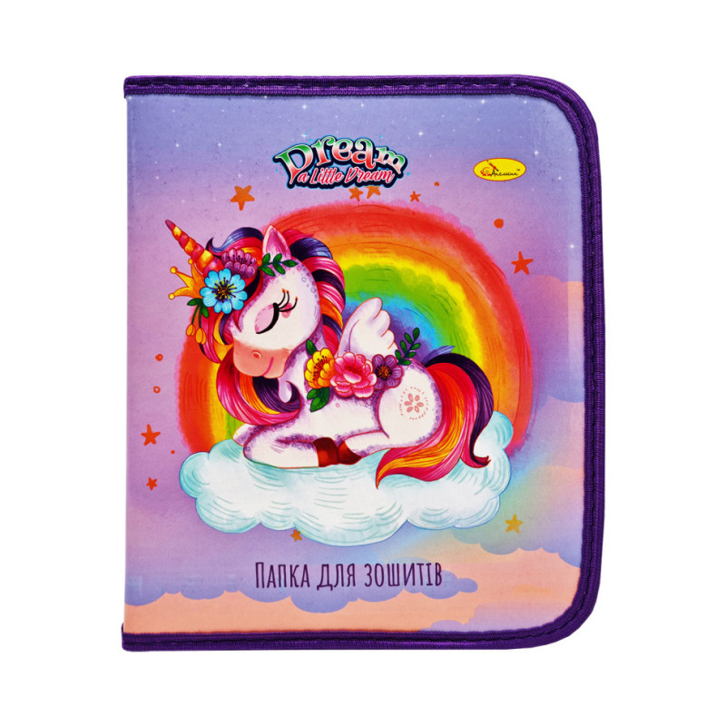 Папка для тетрадей В5 Believe in Unicorns ПШ-01-16 на молнии