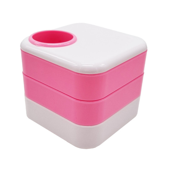 Стакан для ручек 568 пластиковый 10х10х9 см Розовый(568(Pink))