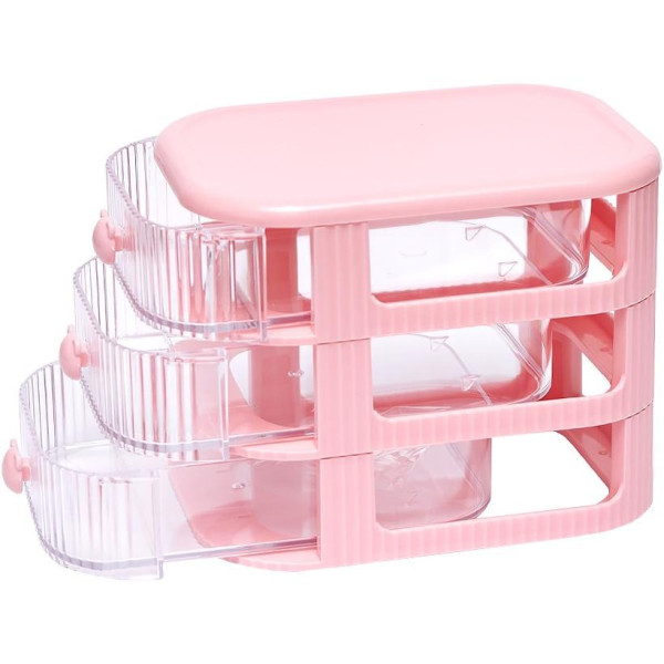 Органайзер настольный WXS-3,3 отделения Pink(WXS-3(Pink))