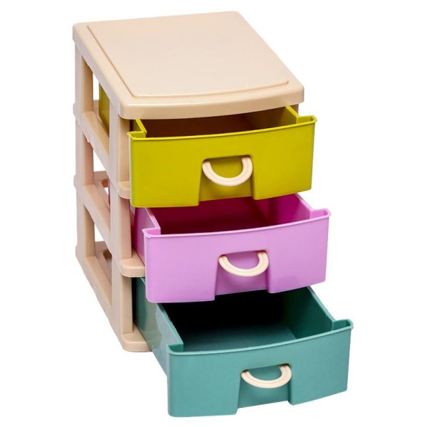 Органайзер настольный 3 отделения Q19 252-45, 14,5х13х10 см (116776)(Q19 252-45)