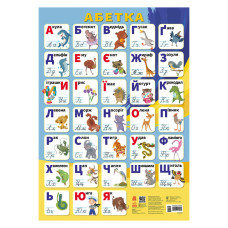 Навчальний плакат Алфавіт Українська мова 1897001 друковані літери (1897001)