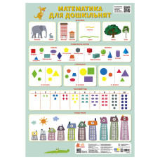 Учебный плакат Математика для дошкольников 1897013 величина, формы, геометрические фигуры(1897013)