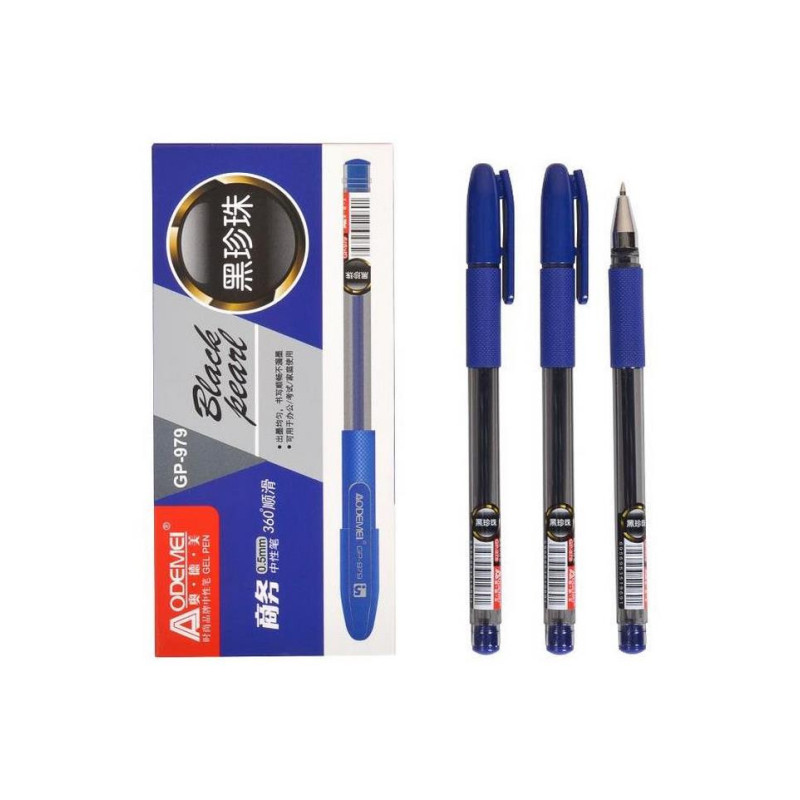 Ручка синя гелева "Black pearl" COLOR-IT 979SP упаковка 12 шт
