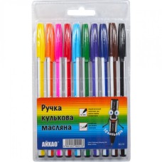 Набір ручок масляних "Айхао" 10 кольорів 563-10