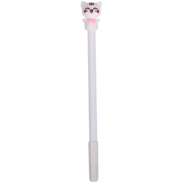 Ручка гелевая "Котик" 6026 синяя