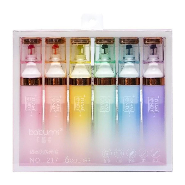 Набір фломастерів 6 кольорів "Diamond" 217-6 (217-6)