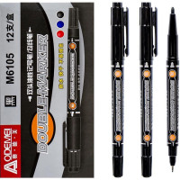 Набір маркерів 6105O чорний, упаковка 12 шт  (6105O)