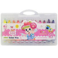 Дитячий набір фломастерів 209-24(Pink) зі штампиком 24 кольори  (209-24(Pink))