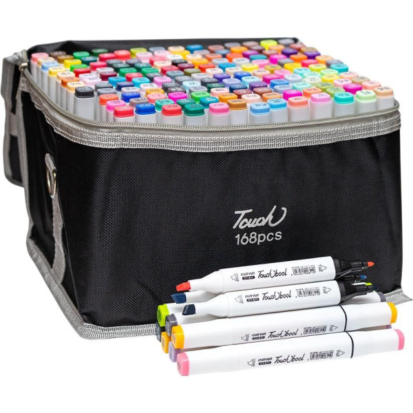 Набор скетч-маркеров BV820-168 у сумці 168 кольорів  (BV820-168)