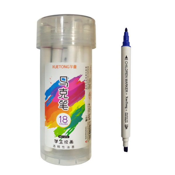 Набір скетч-маркерів Bambi 1212-18, 18 кольорів у тубусі (1212-18)