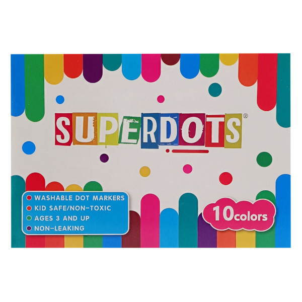 Детские точечные маркеры 35509, 10 цветов по 60 мл(35509M)