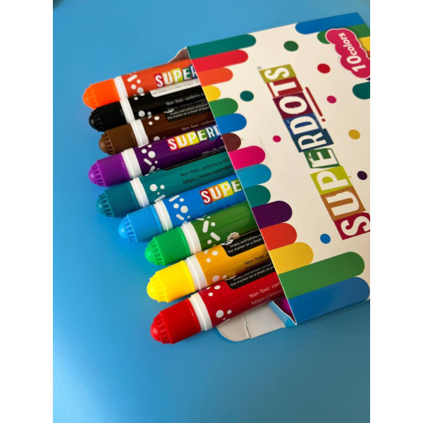 Детские точечные маркеры 35509, 10 цветов по 60 мл(35509M)