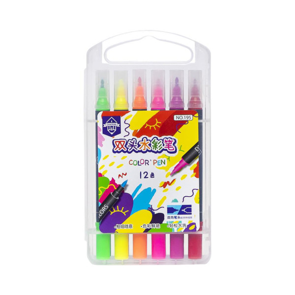 Дитячі Фломастери "Двосторонній" COLOR-IT 195-12 12 кольорів (195-12)