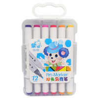 Набір фломастерів 12 кольорів "Art - Marker" 218-12 в пластиковому боксі (218-12(Blue))