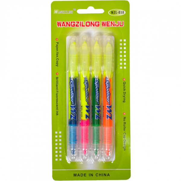 Набір текстових маркерів 818-4 двосторонні 4 кольори (818-4)