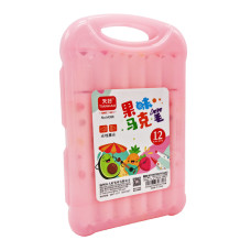 Набор фломастеров 12 цветов M388-12 ароматизированные Розовый(M388-12(Pink))