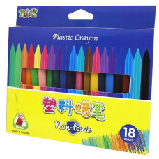 Карандаши восковые CRAYONS DSCN3833-18, 18 цветов в магазине товаров для дома Евро Буд