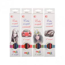 Карандаши для рисования CR555-6 White Night "С", 6 цветов                                                            (CR555-6)