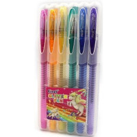 Набор гелевых ручек Glitter6 9838-6, 6 цветов (9838-6).