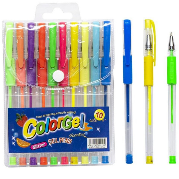 Набір гелевих ручок 108-6(10) 10 кольорів, неонові (108-6(10))