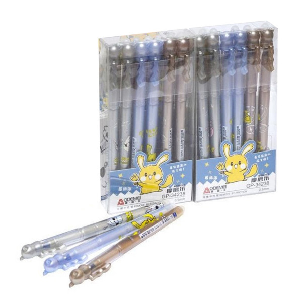 Ручка "пише-стирає" 34238 синя, упаковка 12 шт  (34238)