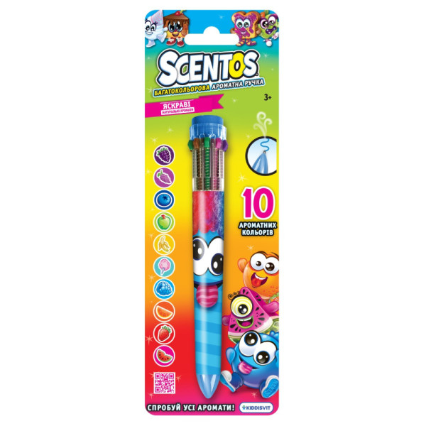 Многоцветная ароматная шариковая ручка Волшебное настроение W3 Scentos 11779-2(Blue)(11779-2(Blue))