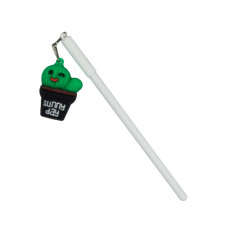 Ручка гелева "Кактус" MD-138-1(White) синя  (MD-138-1(White))