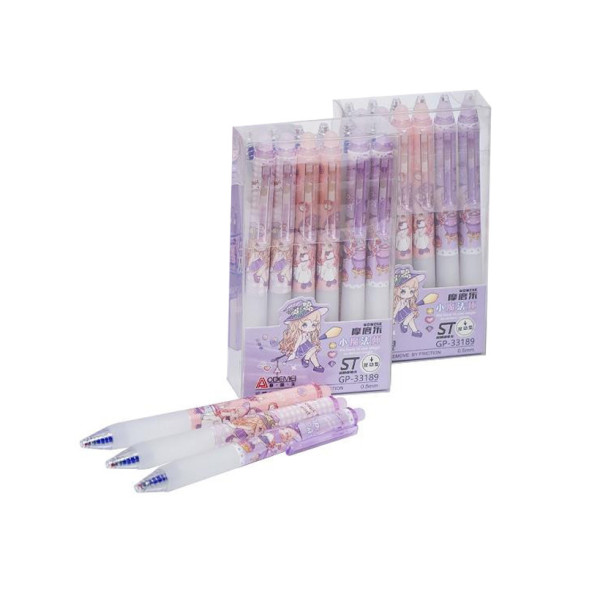 Ручка автоматична "Пише-Стирає" 33189 синя, в упаковці 12 штук (33189)