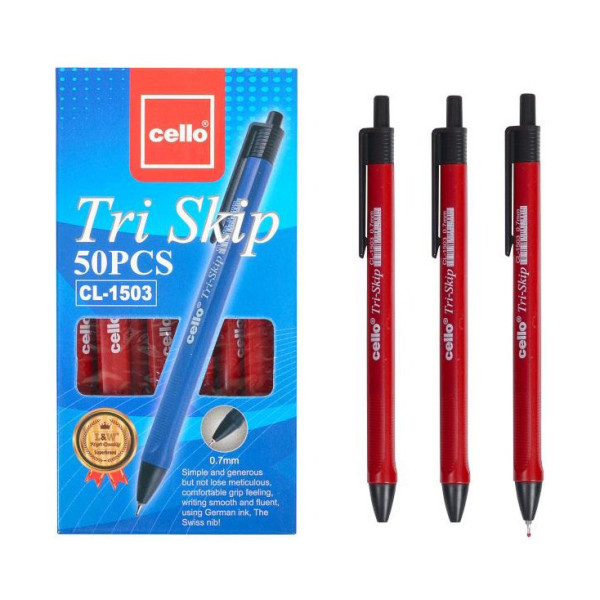 Ручка масляна "Tri Skip" CL1503-50(Red) 0,7 мм, червоний 1 шт (97352) (CL1503-50(Red))
