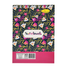 Блокнот для записей АП-1711 А6, 40 листов, пружина сверху(АП-1711-1)