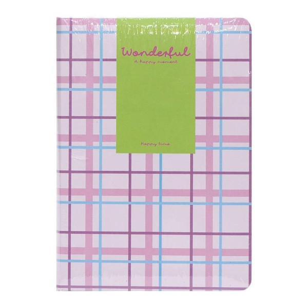Блокнот A6 "Wonderful" 6701-1 твердый переплет, 2 закладки и 2 резинки для ручек 80 листов 10х14,5 см  Розовый(6701-1(Pink))