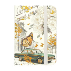 Блокнот А6 на резинке 5702-2 твердая обложка, линия 14х9 см 80 листов(5702-2)