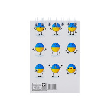 Блокнот "Smile Ukraine" А7 Л7-72-2, 72 сторінки, пружина зверху (Л7-72-2)