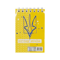 Блокнот "Все буде Україна" А7 Л7-72-6, 72 сторінки, пружина зверху (Л7-72-6)